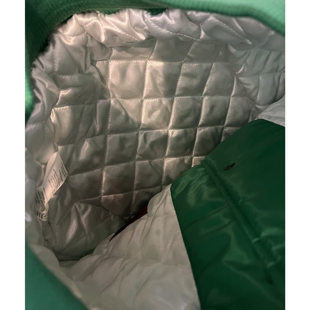 Size S - New York Jets Starter Satin Green Bomber Jacket💚 Brand New + 11 Pins! - Picture 6 of 9